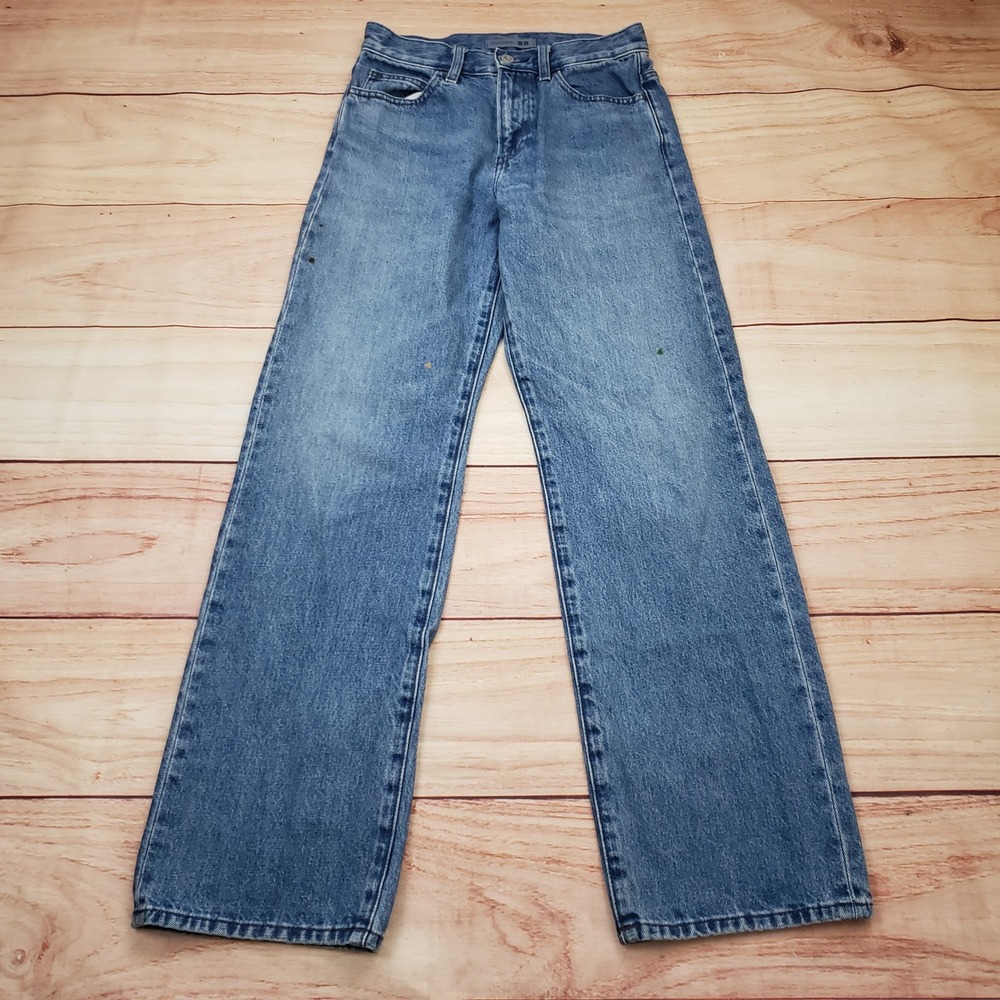 JW Anderson Uniqlo Jeans Womens‎ 26x31 Wide Straight Leg Jeans Blue Denim